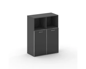 Шкаф широкий средний стекл. дверь полузакрытый 896x460x1202 Фреско / Fresco images