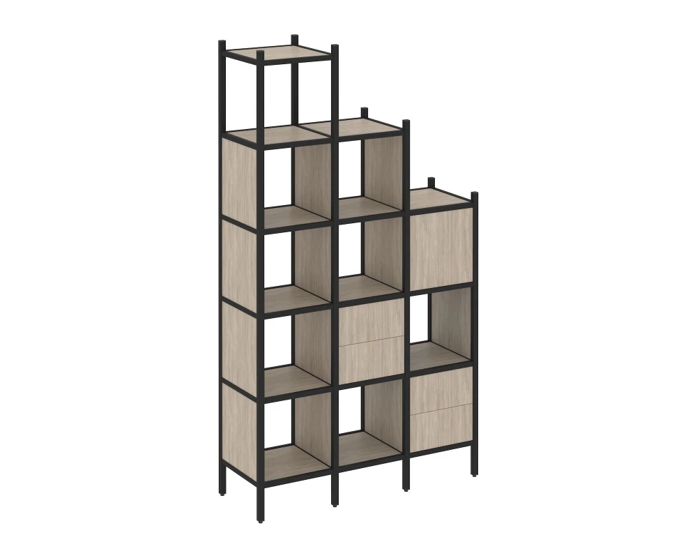 Прямой стеллаж L-21 1278x446x2280 Лофт / Loft