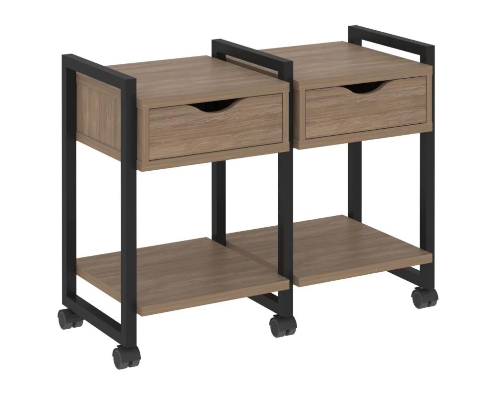 Тумба на колесных опорах наборная. Вариант №1 970х460х767 Лофт / Loft