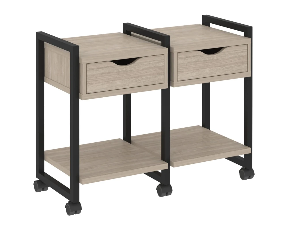 Тумба на колесных опорах наборная. Вариант №1 970х460х767 Лофт / Loft