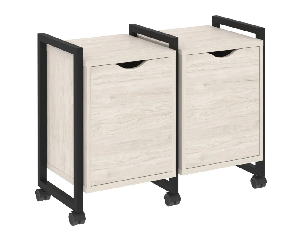 Тумба на колесных опорах наборная. Вариант №2 970х460х767 Лофт / Loft