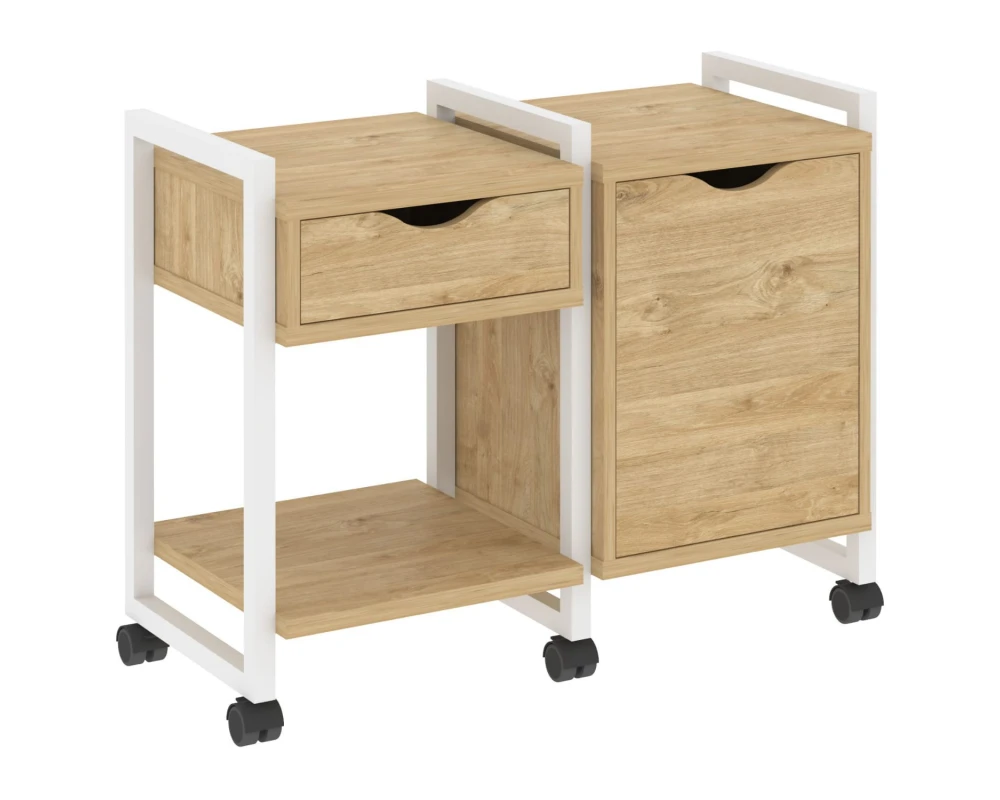 Тумба на колесных опорах наборная. Вариант №3 970х460х767 Лофт / Loft