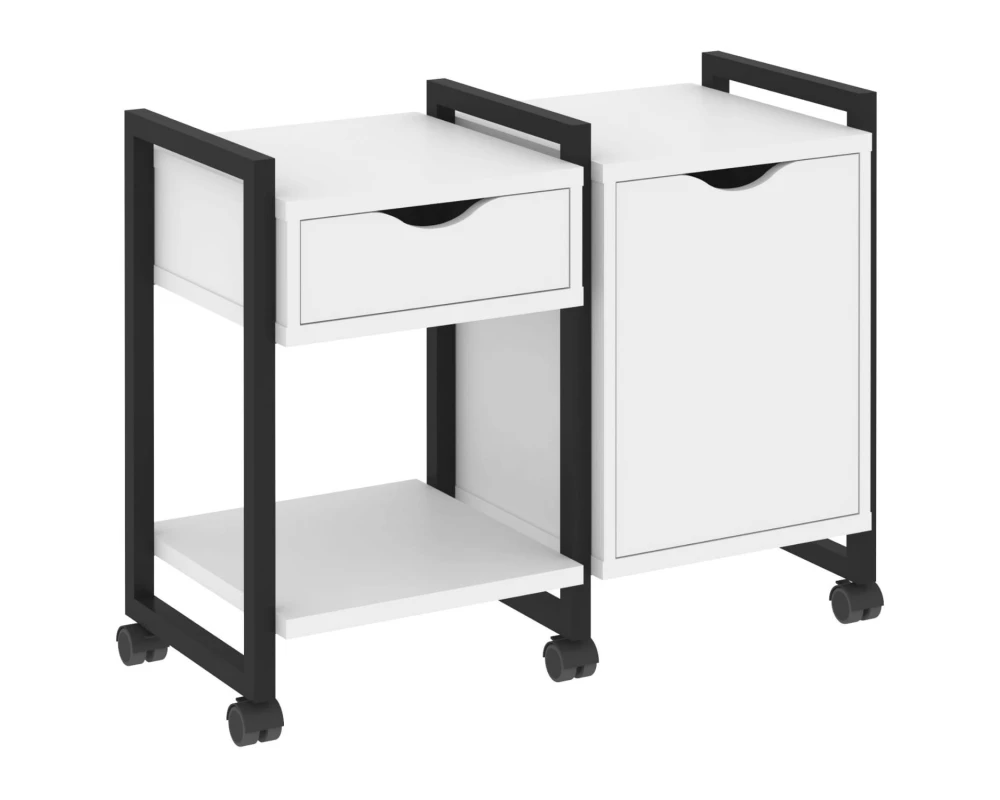 Тумба на колесных опорах наборная. Вариант №3 970х460х767 Лофт / Loft