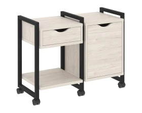 Тумба на колесных опорах наборная. Вариант №3 970х460х767 Лофт / Loft images