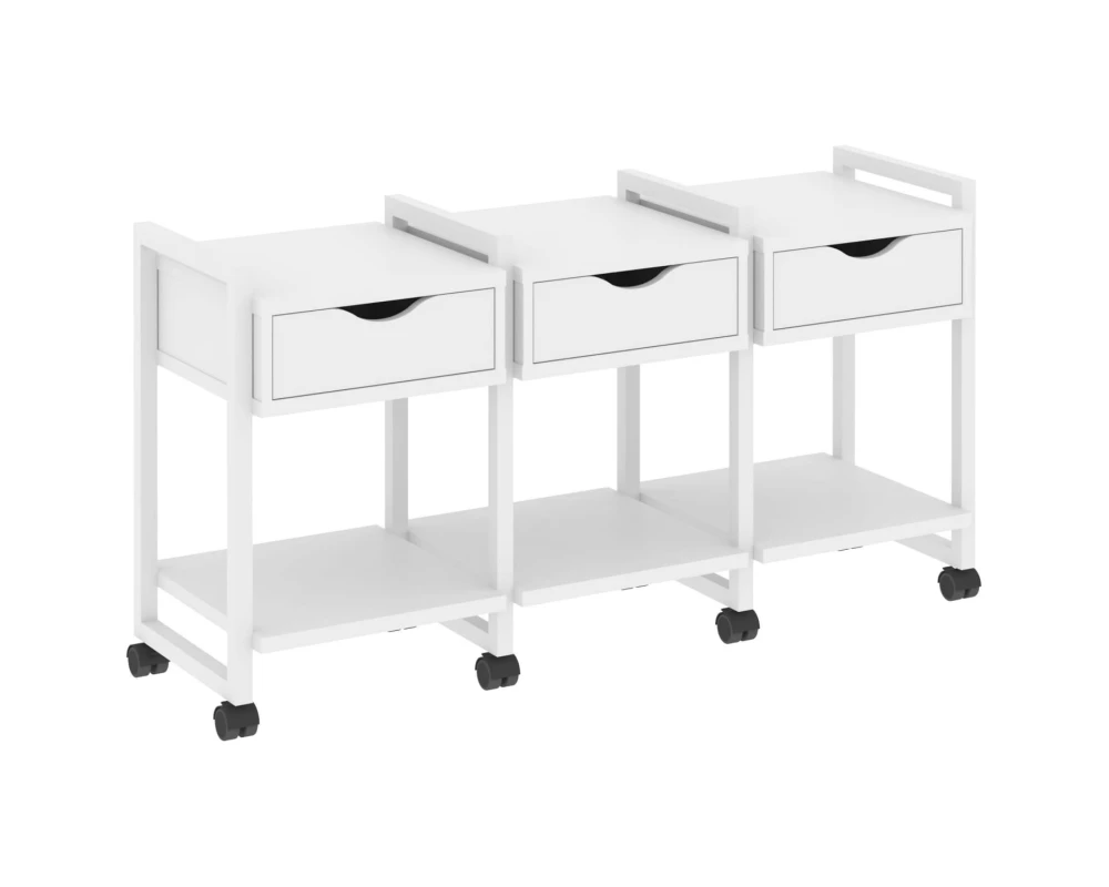 Тумба на колесных опорах наборная. Вариант №4 1440х460х767 Лофт / Loft