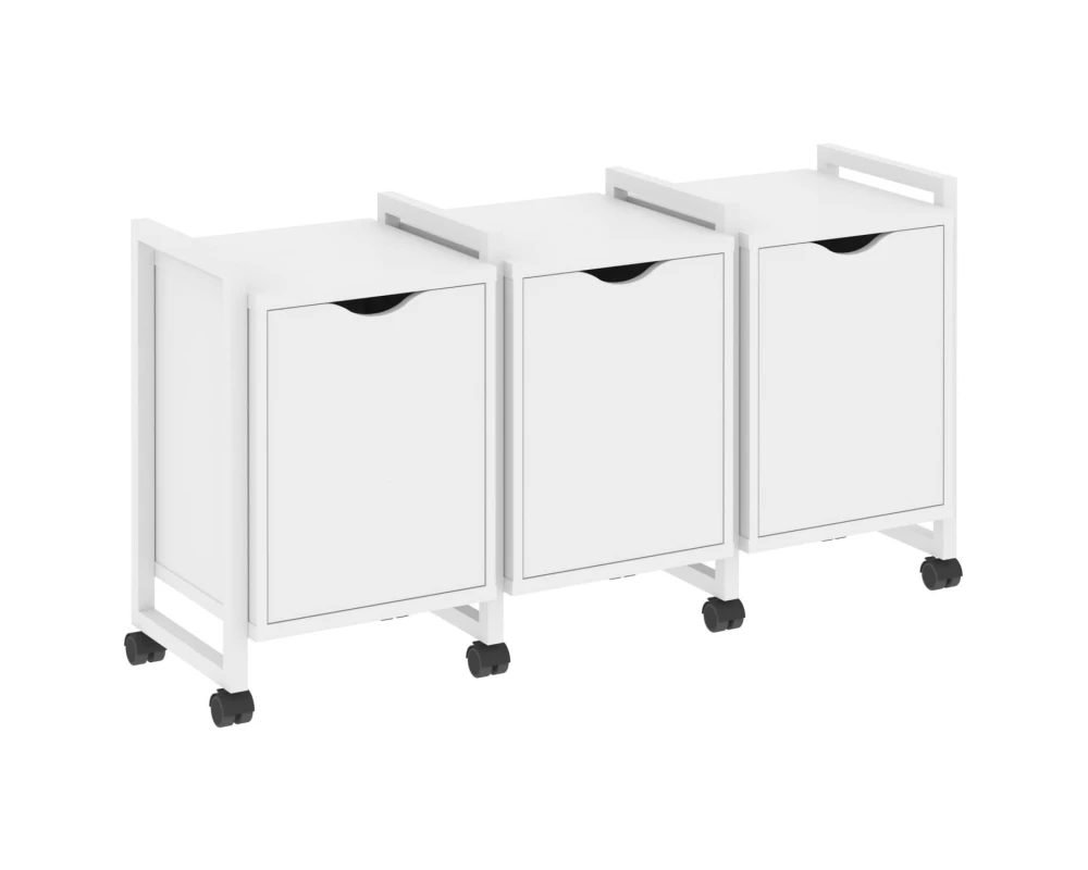 Тумба на колесных опорах наборная. Вариант №5 1440х460х767 Лофт / Loft