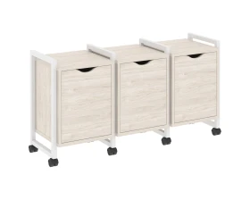 Тумба на колесных опорах наборная. Вариант №5 1440х460х767 Лофт / Loft images