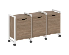 Тумба на колесных опорах наборная. Вариант №5 1440х460х767 Лофт / Loft images