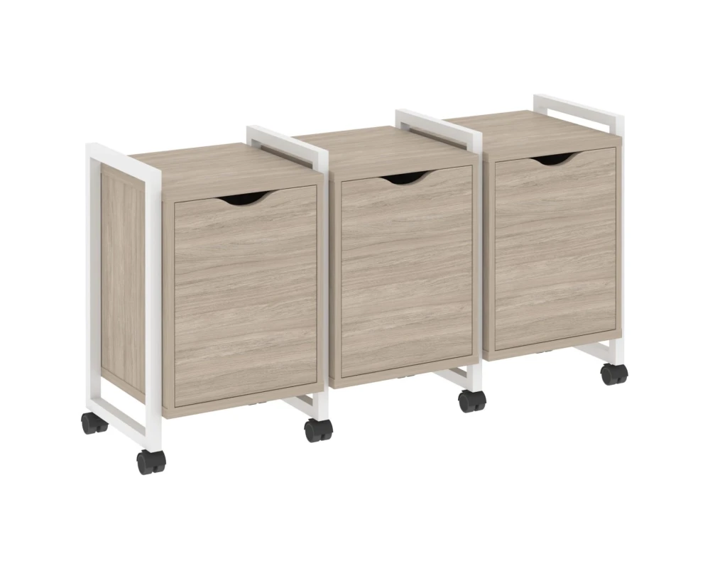 Тумба на колесных опорах наборная. Вариант №5 1440х460х767 Лофт / Loft