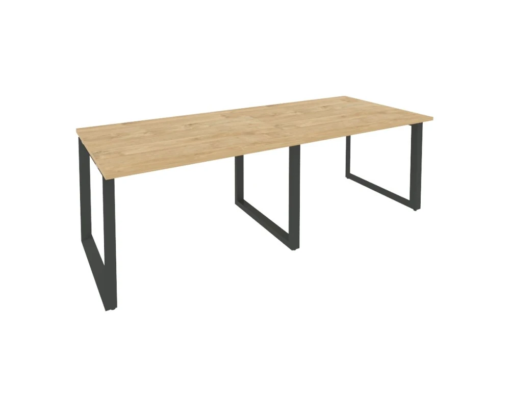 Стол переговорный (2 столешницы) на О-образном м/к 2360x980x750 Оникс / Onix