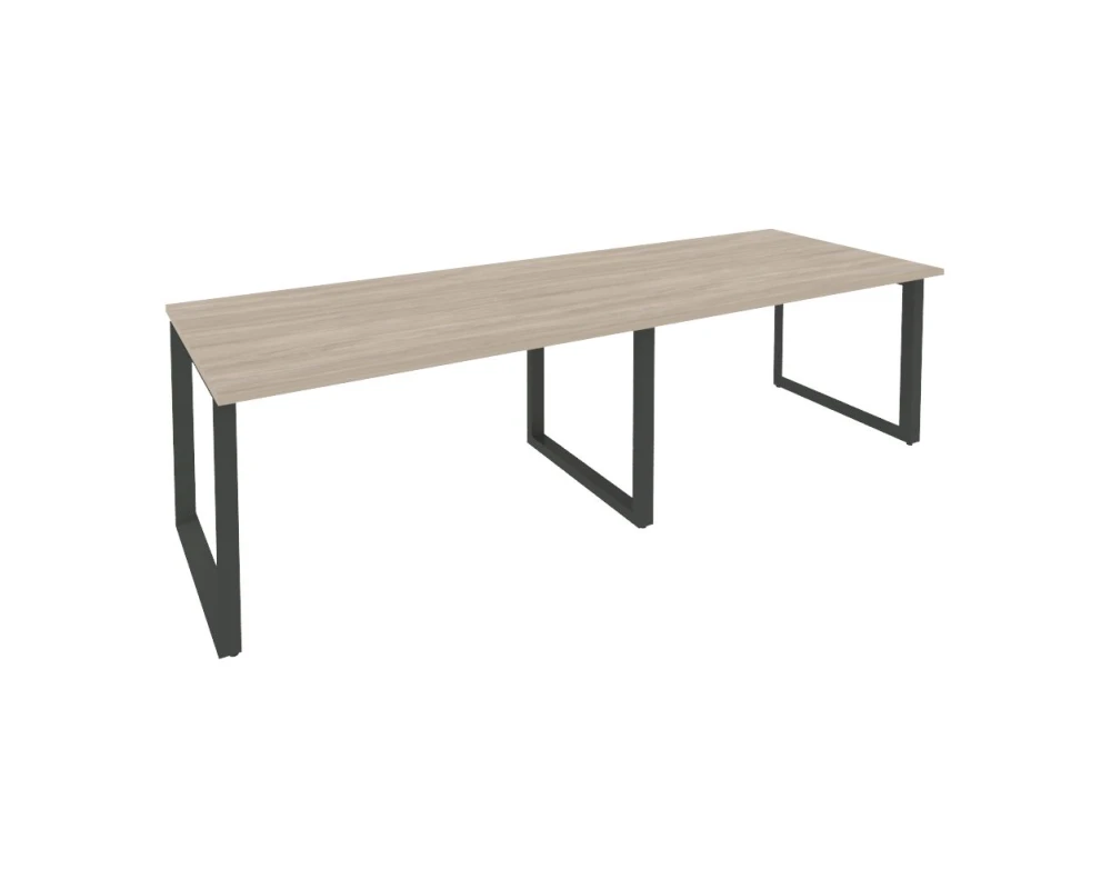 Стол переговорный (2 столешницы) на О-образном м/к 2760x980x750 Оникс / Onix