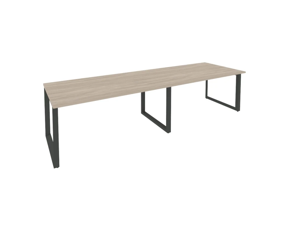 Стол переговорный (2 столешницы) на О-образном м/к 3160x980x750 Оникс / Onix