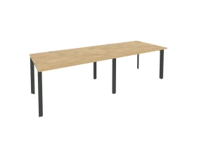 Стол переговорный (2 столешницы) на П-образном м/к 2760x980x750 Оникс / Onix images