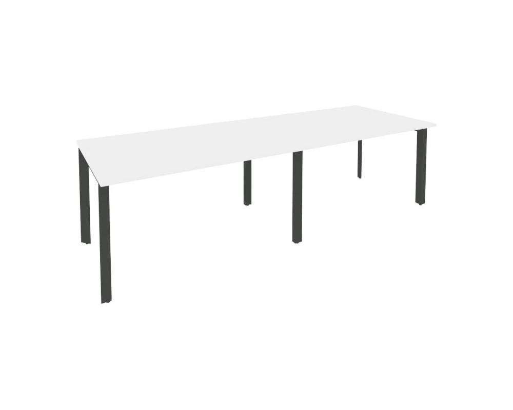 Стол переговорный (2 столешницы) на П-образном м/к 2760x980x750 Оникс / Onix