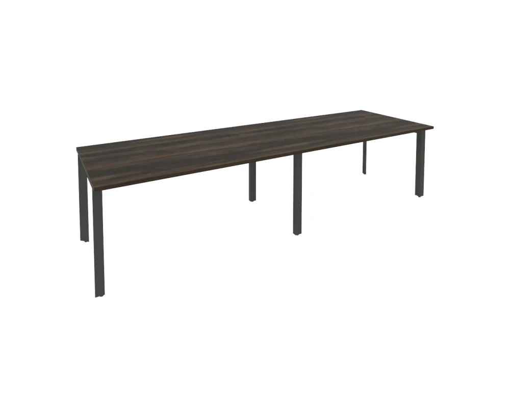 Стол переговорный (2 столешницы) на П-образном м/к 3160x980x750 Оникс / Onix