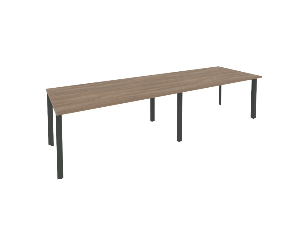 Стол переговорный (2 столешницы) на П-образном м/к 3160x980x750 Оникс / Onix