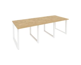 Стол переговорный (3 столешницы) на О-образном м/к 2340x980x750 Оникс / Onix images