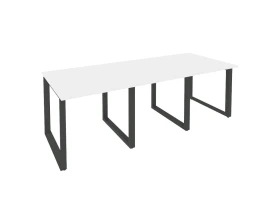 Стол переговорный (3 столешницы) на О-образном м/к 2340x980x750 Оникс / Onix images