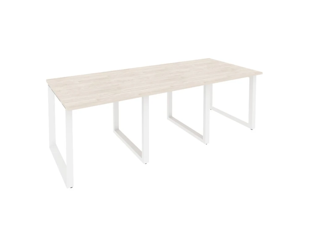 Стол переговорный (3 столешницы) на О-образном м/к 2340x980x750 Оникс / Onix