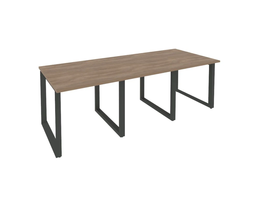 Стол переговорный (3 столешницы) на О-образном м/к 2340x980x750 Оникс / Onix