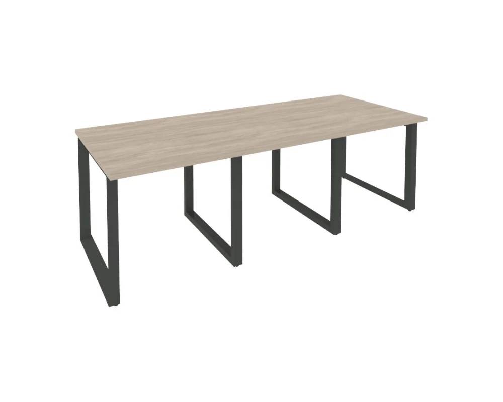 Стол переговорный (3 столешницы) на О-образном м/к 2340x980x750 Оникс / Onix