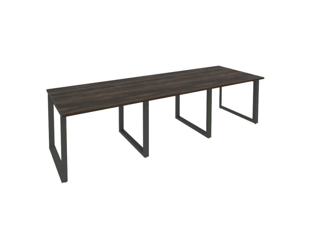 Стол переговорный (3 столешницы) на О-образном м/к 2940x980x750 Оникс / Onix