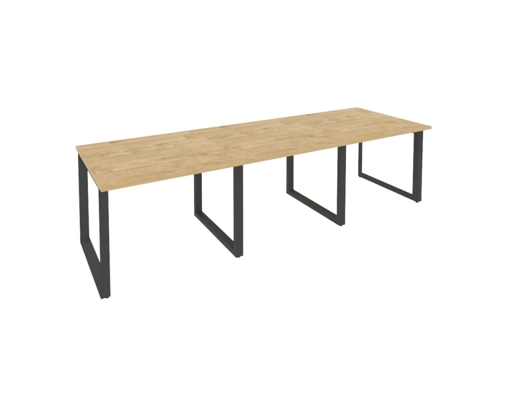 Стол переговорный (3 столешницы) на О-образном м/к 2940x980x750 Оникс / Onix