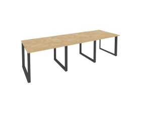 Стол переговорный (3 столешницы) на О-образном м/к 2940x980x750 Оникс / Onix images