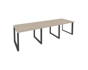 Стол переговорный (3 столешницы) на О-образном м/к 2940x980x750 Оникс / Onix images