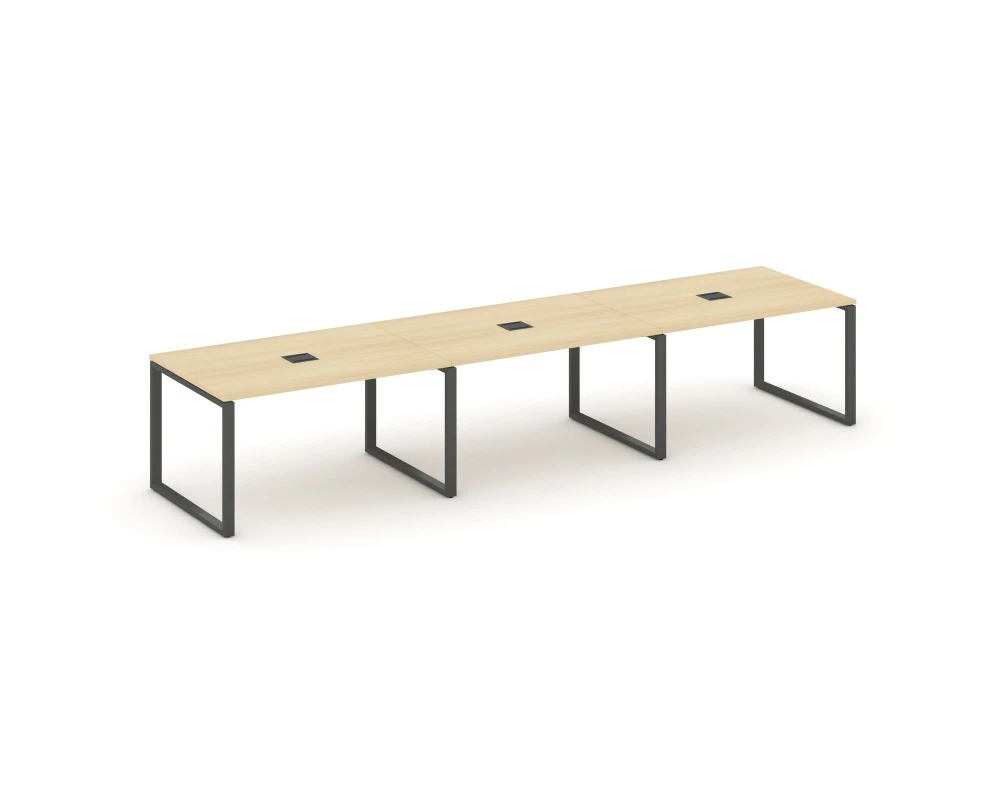 Стол переговорный на О-образном каркасе 60 мм с лючком 4410x980x750 Стайл Проджект / Style Project