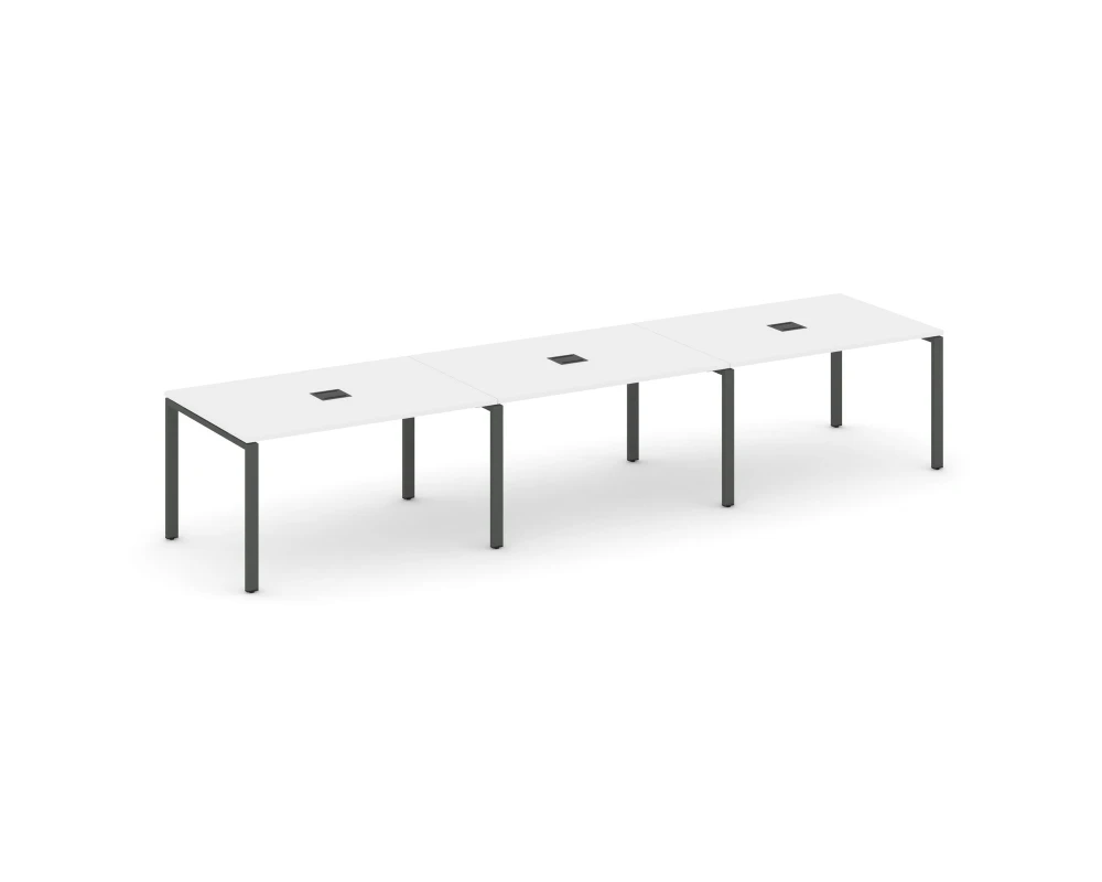 Стол переговорный на П-образном каркасе 60 мм с лючком 4410x980x750 Стайл Проджект / Style Project