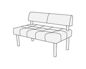 Модуль 2-х местный без подлокотников Спринт images