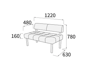 Модуль 2-х местный без подлокотников Спринт images
