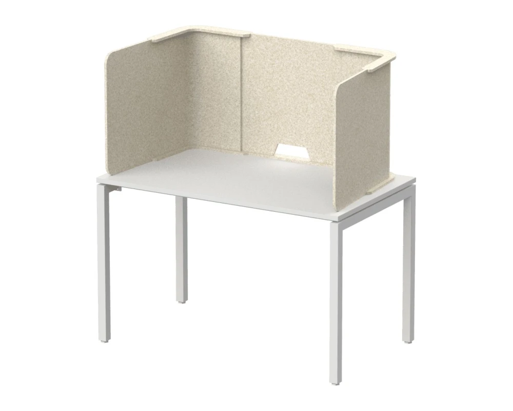 Трехсторонняя кабина-экран трапецевидной формы 156х60х45 Forest Office Лебединый пух