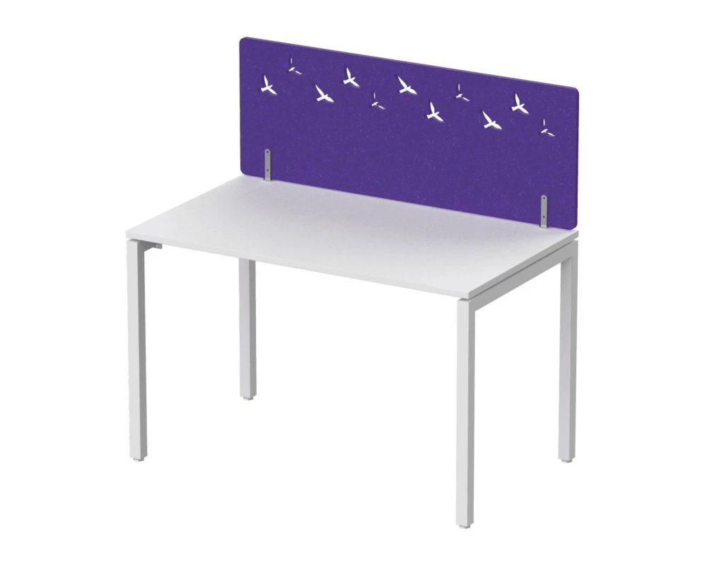 Экран фронтальный / боковой, с декором "Стая", без фурнитуры 100х1,2х50 Forest Office Лавандовое поле