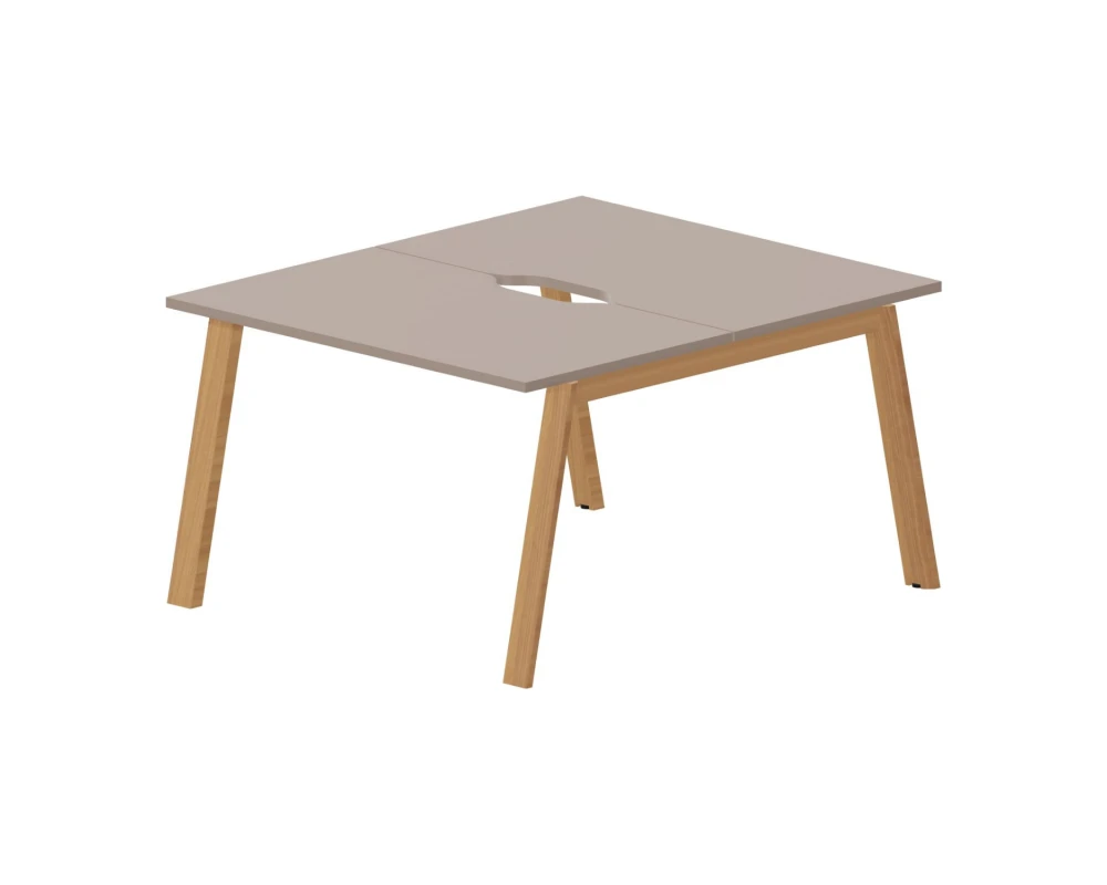 Стол bench отдельный 120х140х75 (с эргономичными вырезами) Артвуд / Artwood Тортора/Бук