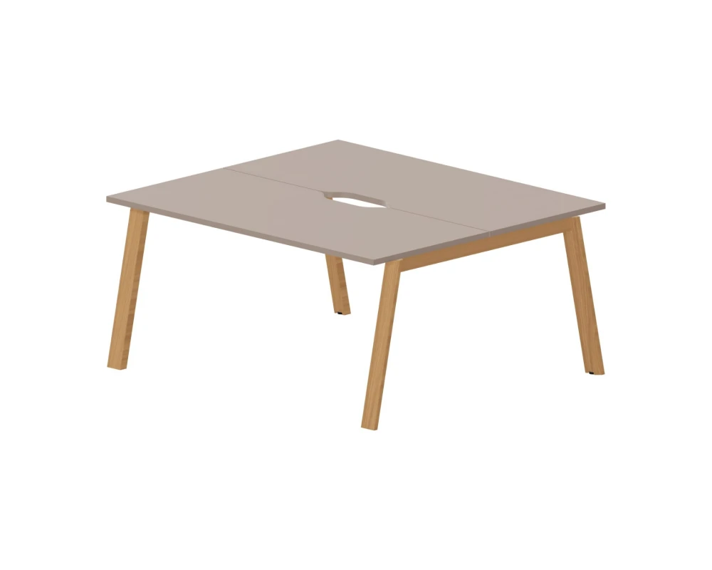 Стол bench отдельный 160х140х75 (с эргономичными вырезами) Артвуд / Artwood Тортора/Бук