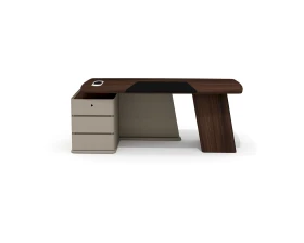 Стол руководителя с опорной тумбой левый AS-20L Астон / Aston (ms) images