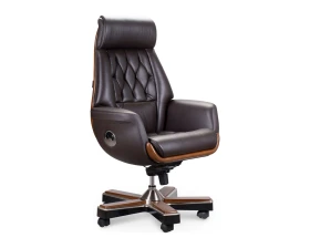 Кресло для руководителя Norden Трон Натуральная кожа, Коричневый images