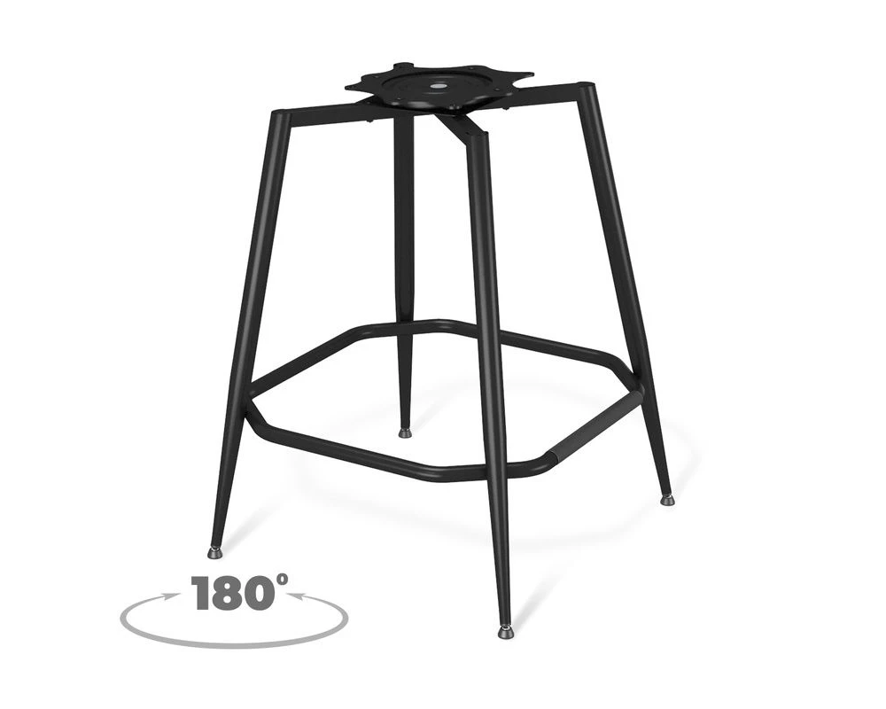 Стул полубарный SHT-ST19-SF2/S1480-1 Велюр, Туманная дымка/Черный муар