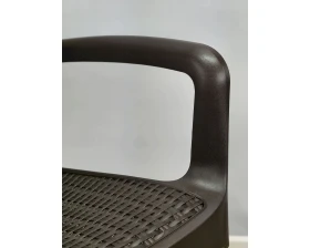 Стул SHT-ST68/S424 Пластик, Черно-коричневый/Черный муар images